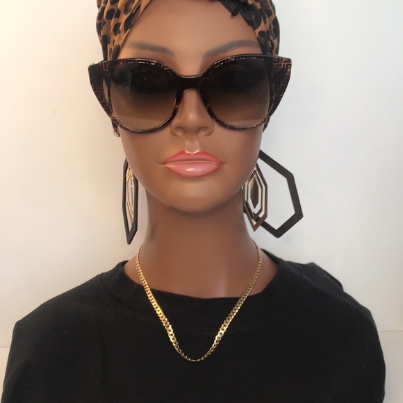 NEW FENDI FE40047I 55F WOMEN’S SUNGLASSES FENDI FE 40047I BROWN EYEWEAR FENDI - Picture 4 of 16